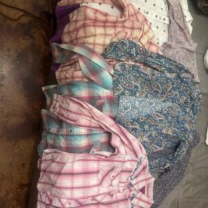 LOT of Jr Rodeo Shirts 20plus Ariat Wrangler